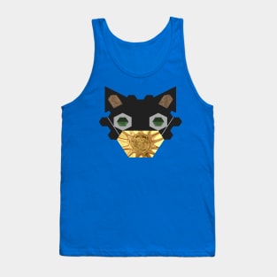 Black Cat Wearing Sunny #2 mask Tank Top